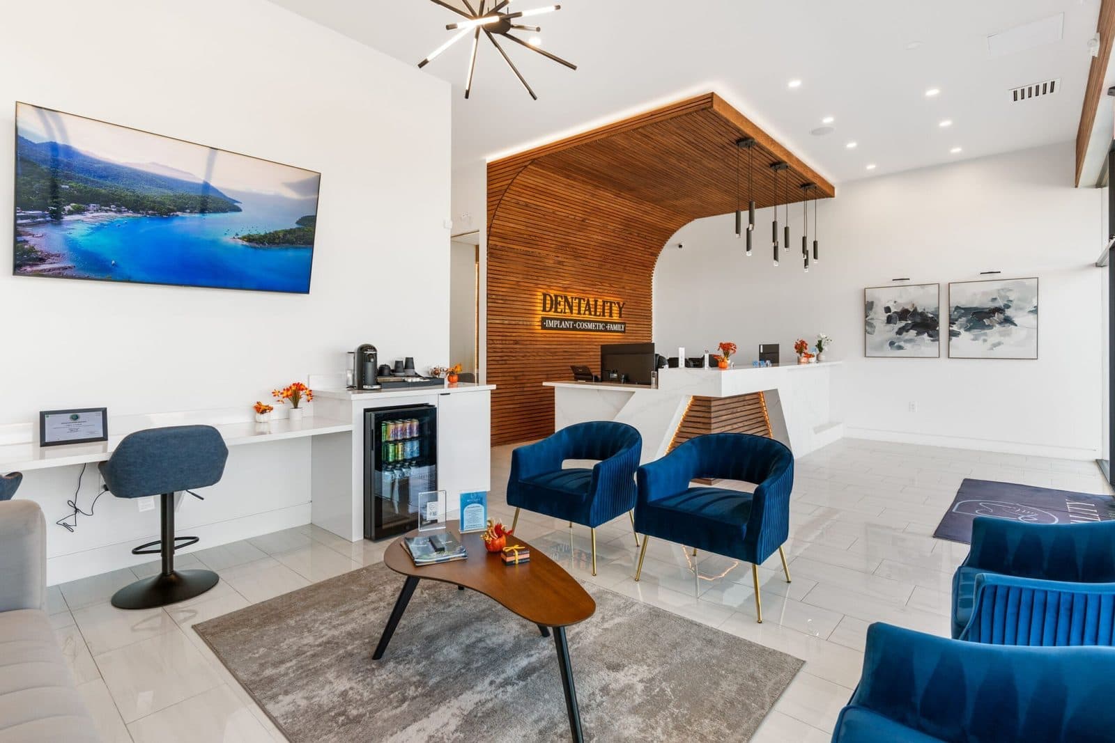 Consultation lounge at Dentality Family Dentistry in Katy, TX