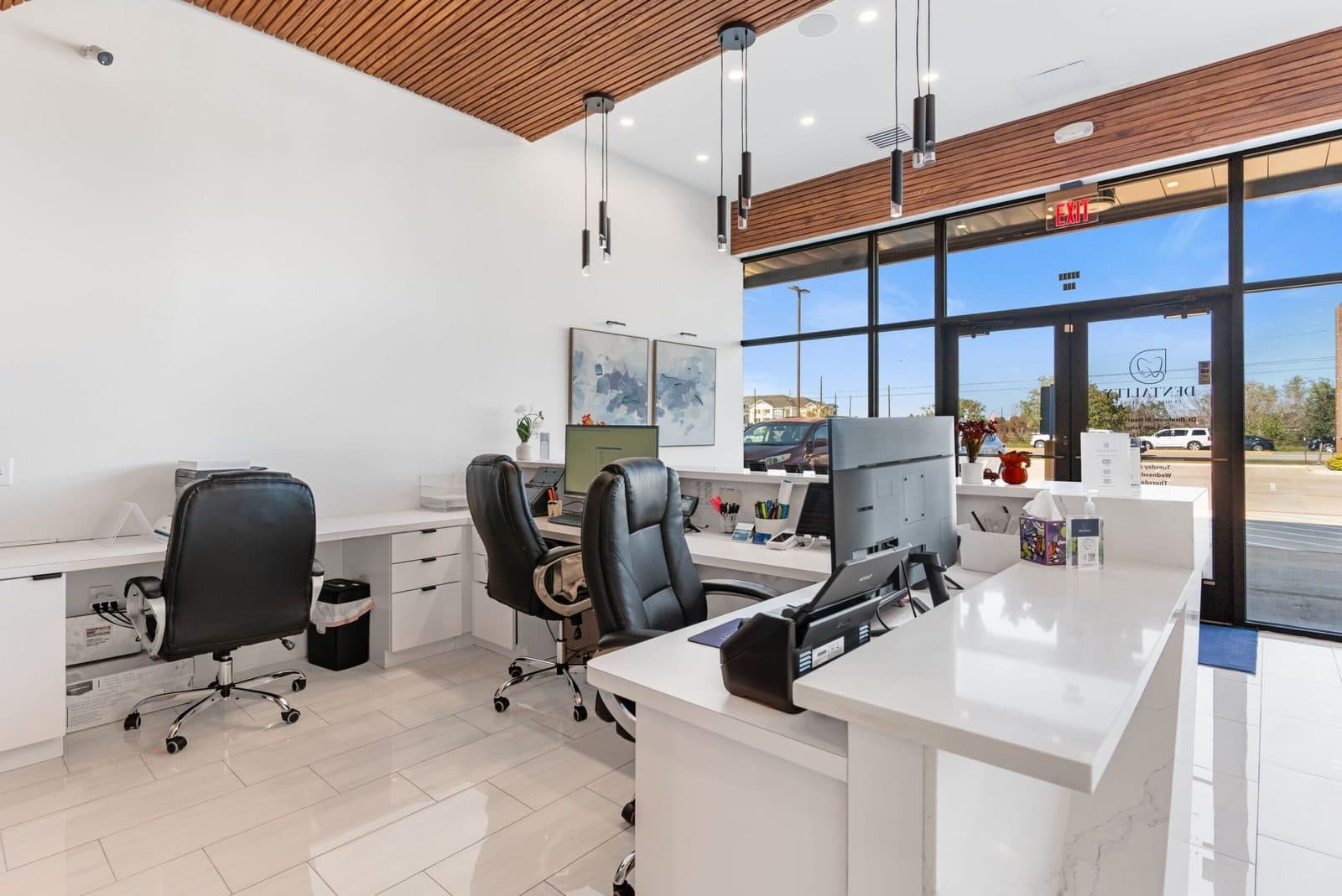 The front desk and administration area at Dentality Family Dentistry